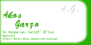 akos garzo business card